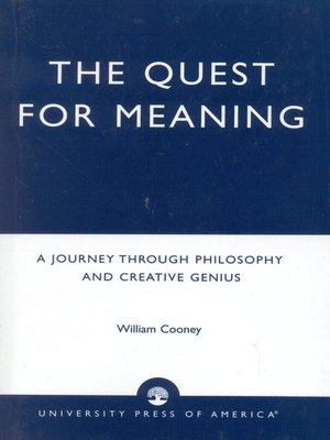 cover image of The Quest for Meaning